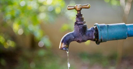 Water tap located outdoors